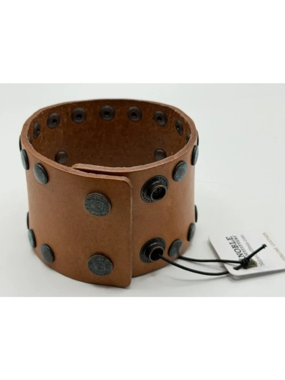 Noble Outfitters Leather Turquoise Patinal “Fearless” Cuff‎ Bracelet